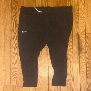Nike Black Joggers with White Swoosh